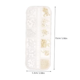 Gatuida Nail Charms Assortment Compartment Pearl Bow Nail Decorations for Acrylic Nails Versatile Cute Accessories for Stunning Nail Art Designs Easy Application for All Nail