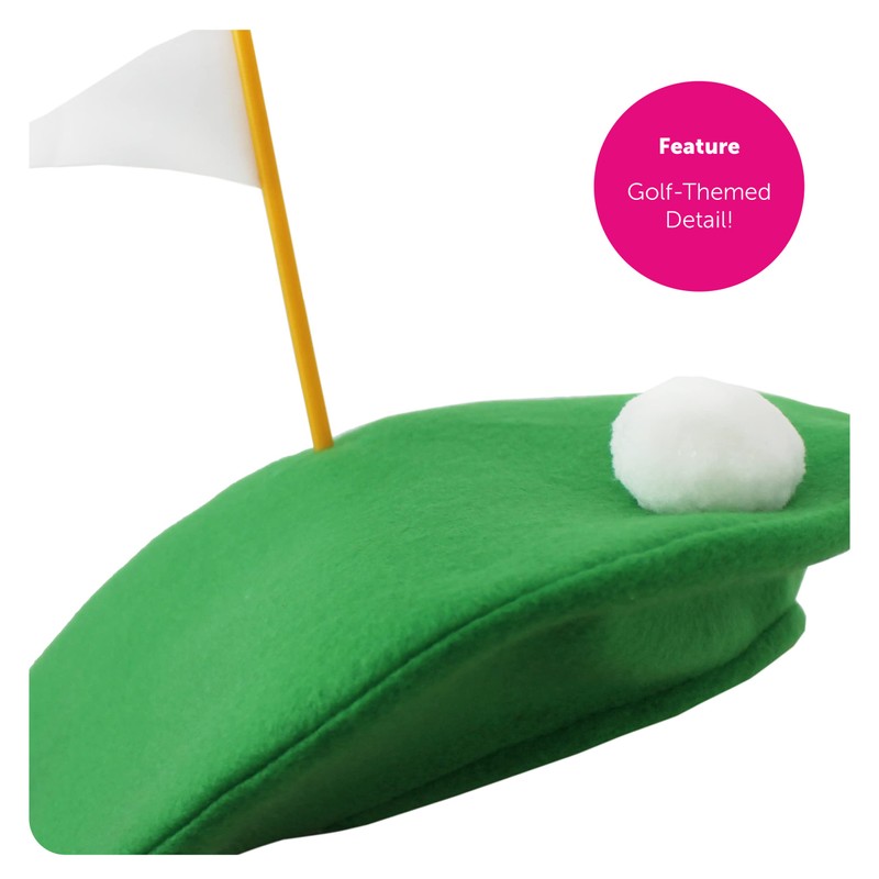 Golf Hat Fancy Dress Accessory Crazy Pub Golf Green Beret