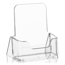 Vita Displays Business Cards Holder/Business Cards Stator/Business Cards-Put-Up Hinge, Portrait, Transparent (Ne-195)