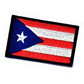 Mini Puerto Rico Puerto Rican Country Flag Patch Military Uniform Emblem National Flag Stickers Embroidered Embroidery Iron On Sewing Logo Jacket Polo T- Shirt Hat Backpacks (05)