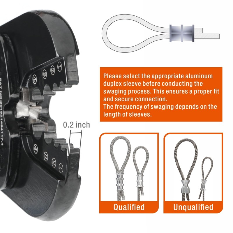 iCrimp Wire Rope Crimping Tool with Build-in Cutter, Wire Rpoe