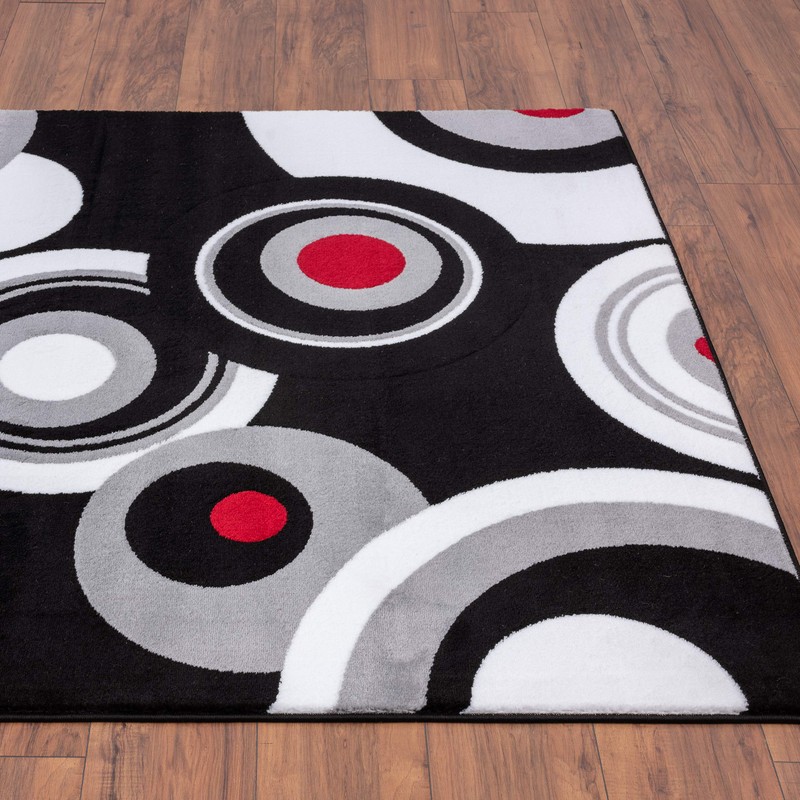 LUXE WEAVERS Geometric Black 8x10 Area Rug