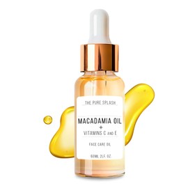 Macadamia Oil + Vitamins C & E | Hydrating & Nourishing Face & Body Oil | Natural Skincare for Dry Skin, Fine Lines, & Radiance | 100% Pure Ingredients | 2oz (60ml)