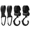 Pack of 4 Pushchair Hooks, Non-Slip Stroller Hooks, Bag Holder