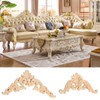 Zerodis 4 stücke Holz Geschnitzte Möbel Appliques Ecke Onlay Applique
