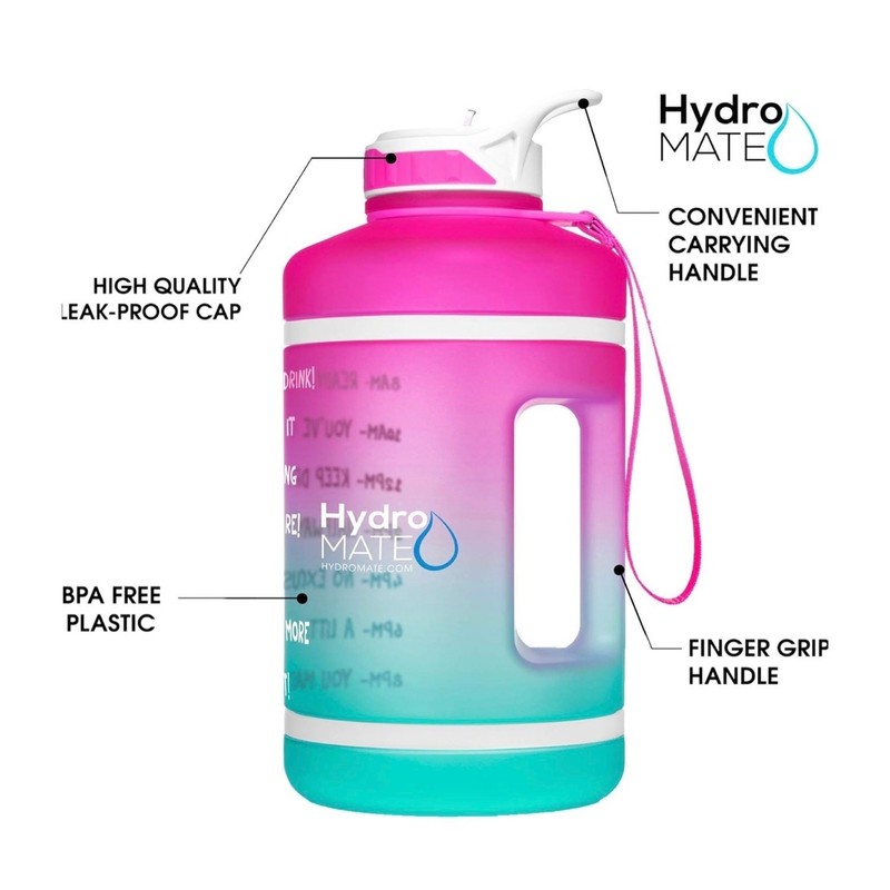 Hydro mate NatureWorks HydroMATE Pink Turquoise half gallon w/ Time