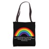 Rainbow Bow Genesis Scripture Bible Verse Tote Bag