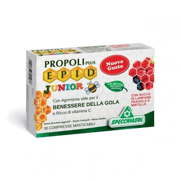 Specchiasol Epid Junior - Con succo di Lampone, Fragole e Mirtillo - 30 Compresse (16.5 g)