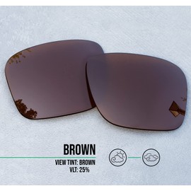 Well-aimed Replacement Lenses Compatible with Maui Jim Banyans MJ412 Sunglasses - Brown Polarized