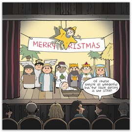 Twizler Merry Christmas Card with Nativity Star - Happy Christmas Card - Xmas Card – Funny Christmas Card - Womens Christmas Card – Mens Christmas Card - Female Christmas Card - Male Christmas Card