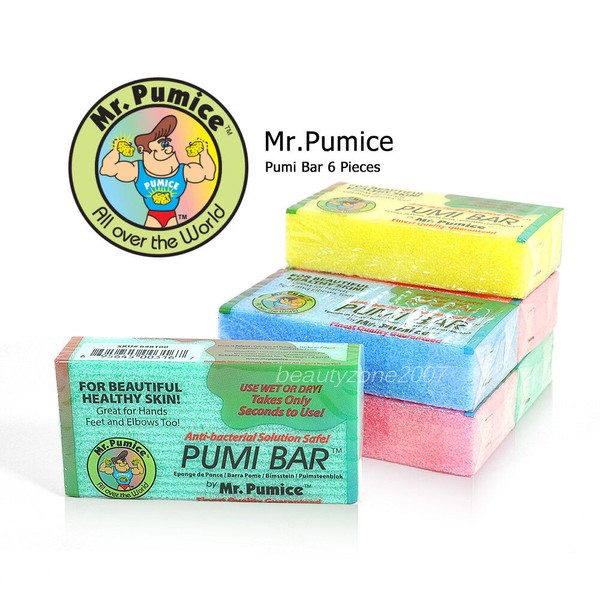 6 Bar Mr. Pumice Pumi Bar for Pedicure