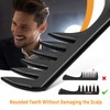 3Pcs Hair Styling Combs Set For Men - Black Barber