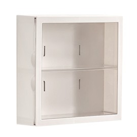 Wall Mounted Showcase Blind Box Figures Display Case Handicraft Storage Display Rack Dust Proof Doll Toy Storage Box White