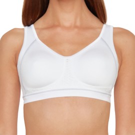 SUSA Women's Damen BH Ohne Bügel 7316 Sports Bra, White (Weiß 003), 34 D