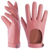 [Harssidanzar] Women's Genuine Leather Driving Gloves, Shearling Driving Ladies Touch