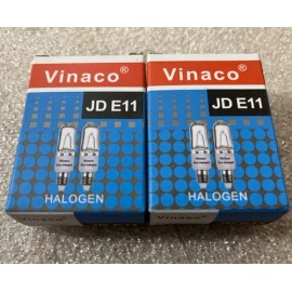 Vinaco 4 Pack- 50W/75W/100W Vinaco Bulbs 120V JD Type T4 E11 Dimmable Mini Candelabra