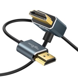 Twozoh Flexible HDMI to HDMI Cable Up Angled 270° 2M, Ultra Thin and Slim HDMI Cord Support 3D/4K@60Hz