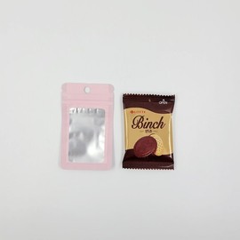 Pink translucent zipper bag for packaging (6cm x 10cm) / 포장용 핑크 반투명 컬러 지퍼백(6cm X 10cm)