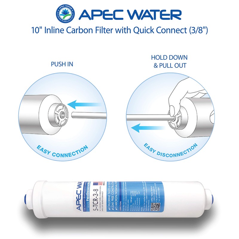 APEC Ultimate Series US Made 10" Inline Carbon Filter with