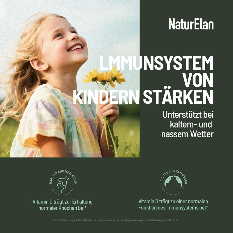 Vitamin D3 Kinder Gummibärchen - 2000I.E, 120 Gummibärchen, 1 Gummi