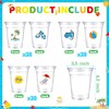 SYUCVQI 60 Pcs Summer Beach Plastic Cups 10 oz Clear