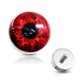 Covet Jewelry Eyeball 316L Surgical Steel Internally Threaded Dermal Anchor Top (Red)