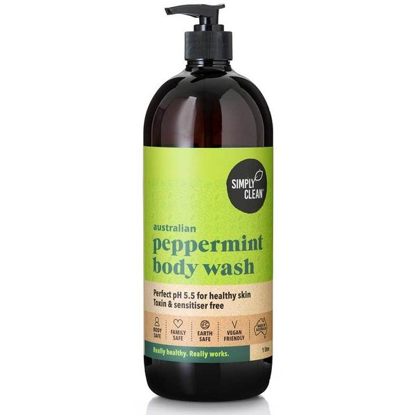 Simply Clean Peppermint Body Wash 1 Litre