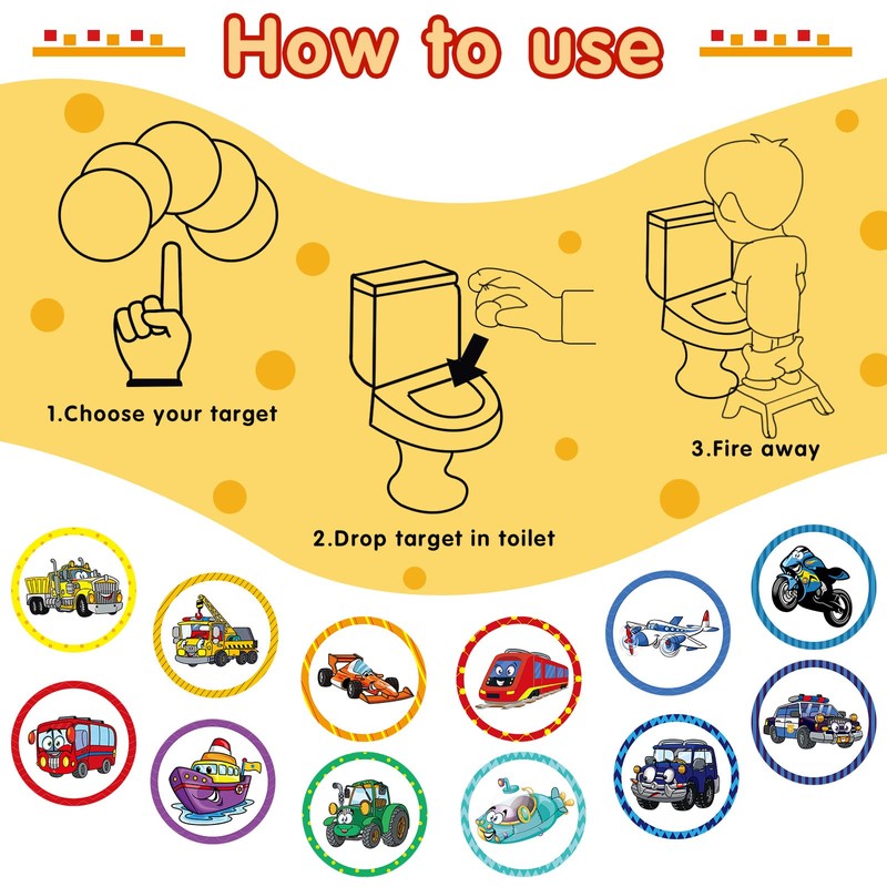 Eersida 120 Pcs Toilet Targets for Potty Training Boy Pee