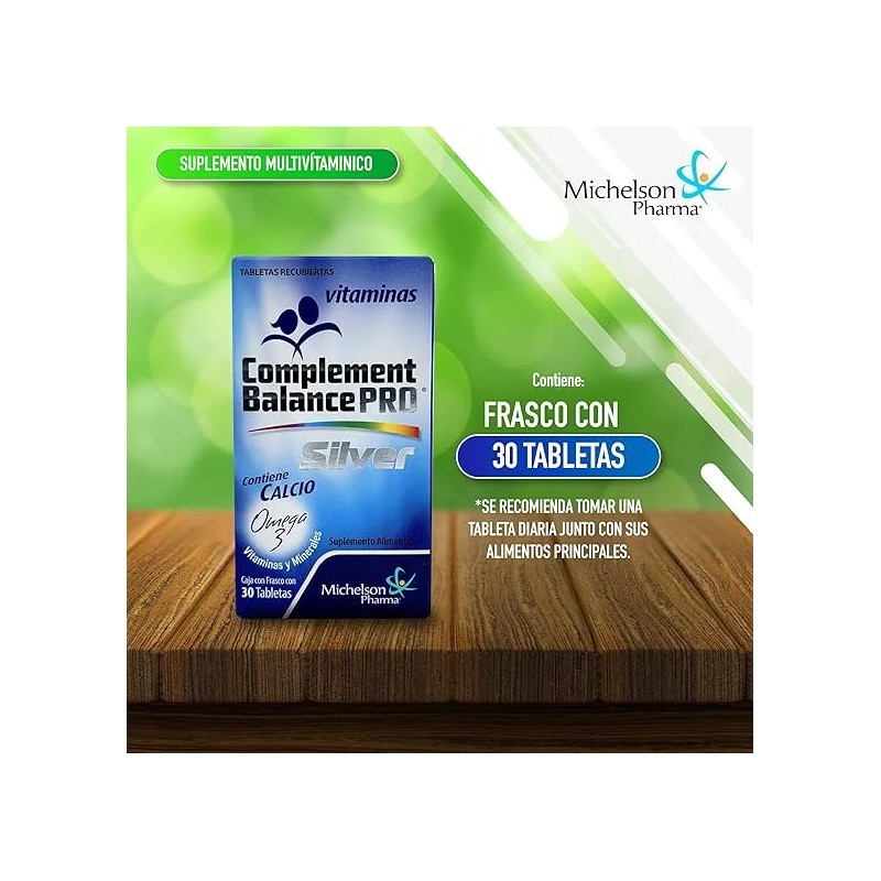 Complement Balance Pro Silver Tabletas Pack 3pz Sabor
