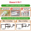 Outside Mounted Blinds Curtain Rod Bracket (Only Fit for 1.3-2
