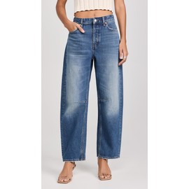 Madewell Women's The Darted Barrel-Leg Jean, Irmo, Blue, 31