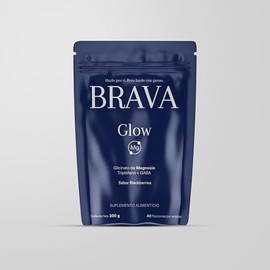 BRAVA Glow Blackberries | Colágeno Hidrolizado + Glicinato de Magnesio + GABA + Triptófano | Sabor Mora | 200g