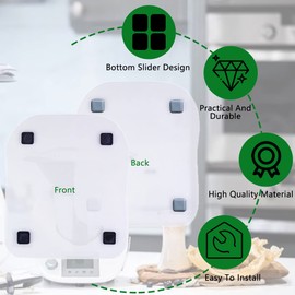 Diteje 2 Pack Kitchen Appliance Sliding Tray,Appliances Slider Transparent Moving Under Cabinet Countertop Compatible with Ninja Grill,KitchenAid Stand Mixer,TM5/TM6,Keurig Coffee Maker,Instant Pot