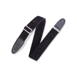 Levy's Leathers 2" Fabric Guitar Strap Velvet Design; Black (M7VC-BLK)