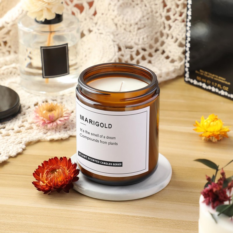 12 Pack, 8 OZ Dark Amber Candle Jars for Making