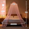 WIYIXI Glowing Stars Pink Bed Canopy for Princess Netting Room
