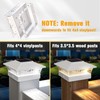 Solar Post Cap Lights Outdoor 6pack, Waterproof Solar Powered Deck