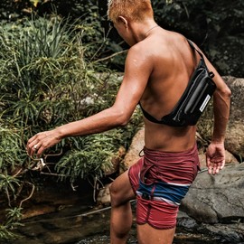 Watertrace Waterproof Snorkeling Bag Waist Bag Canoe Kayak Surfing Boat Storage Pack Fishing Camping Paddle Board Jet Ski Motorcycle Dry Bag Fanny Pack (Black)