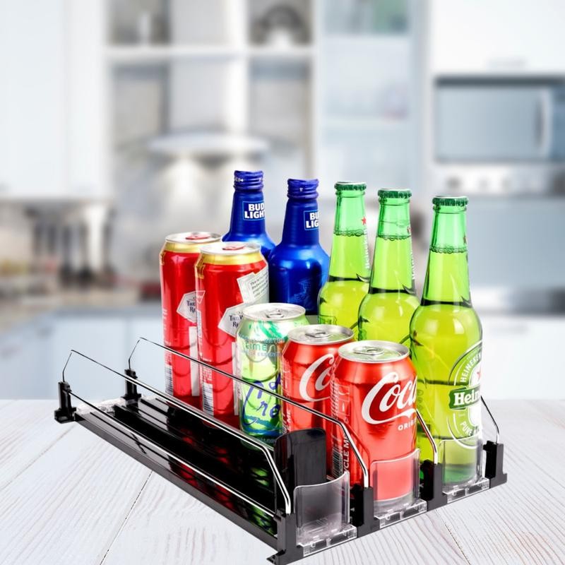 BeverageCarousel Pro: Automatic Drink Dispenser/Organizer Kitchen Utensils Stainless Steel -