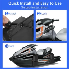 TOPROAD PWC Fender Bumpers, Boat Fenders Bumpers with 2 Elastic Cords, PWC Jet Ski Bumpers Avoid Docking Accident and Scratches