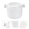 Microwave Rice Cooker Rice Steamer: Round Microwave Food Container Microwaveable