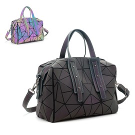 CAFINY Geometric Purse for Women Geometric Luminous Purses and Handbags Geometric Bags and Holographic Crossbody Bag, Cb-02, Contemporary