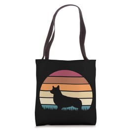 Retro Vintage Sunset Dog Pet Lover Welsh Corgie Tote Bag