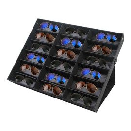 18 Pairs Eyeglasses Sunglasses Display Stand Holder Rack Box, Eyeglass Display Case for Multiple Glasses Sunglass, Eyewear Eye Glass Display Sunglass Rack Tabletop Organizer