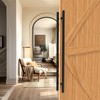 LVYIHAN Matte Black Square Barn Door Handles 12"/24"/36"/48"/59'', Pull Push