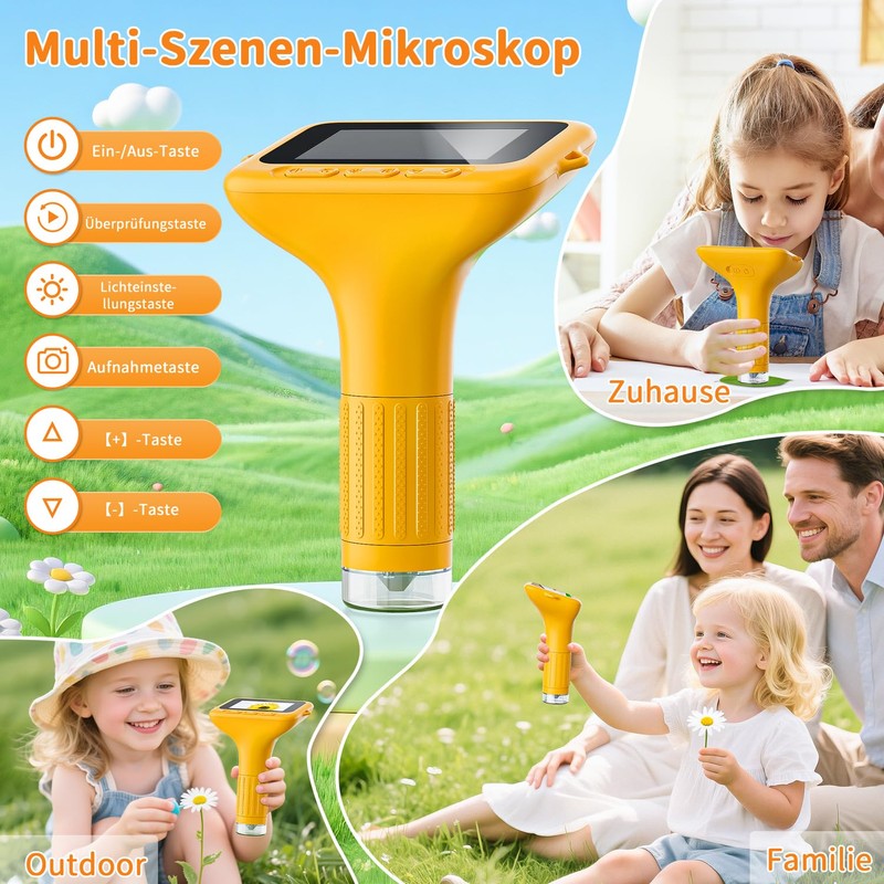 Microscope Camera for Children (Yellow)