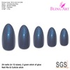 False Nails by Bling Art Grey Glitter Almond Stiletto 24