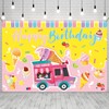 Ice Cream Birthday Party Decorations-Ice Cream Theme Happy Birthday Backdrop