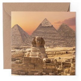 1 x Greeting Card - The Sphinx & Pyramids Giza Egypt - Blank Birthday Celebration Anniversary #52261
