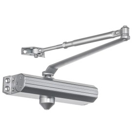 Dynasty Hardware Door Closer, Grade 1 Heavy Duty Commercial Hydraulic Closer, Self-Closing, Adjustable Spring Size 1-4, ADA Compliant, Surface Mount, Sprayed Aluminum, Series 1614